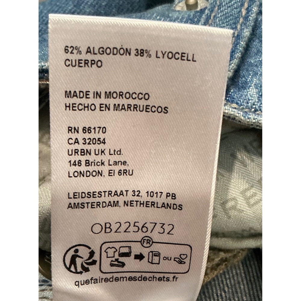 Free People Flying High Patched Jeans We The Free Embroidered Free‎ Birds 26 NWT - Picture 9 of 10